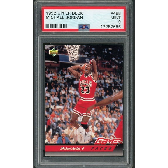 Michael Jordan 1992 Upper Deck Basketball Card #488 Graded PSA 9 MINT