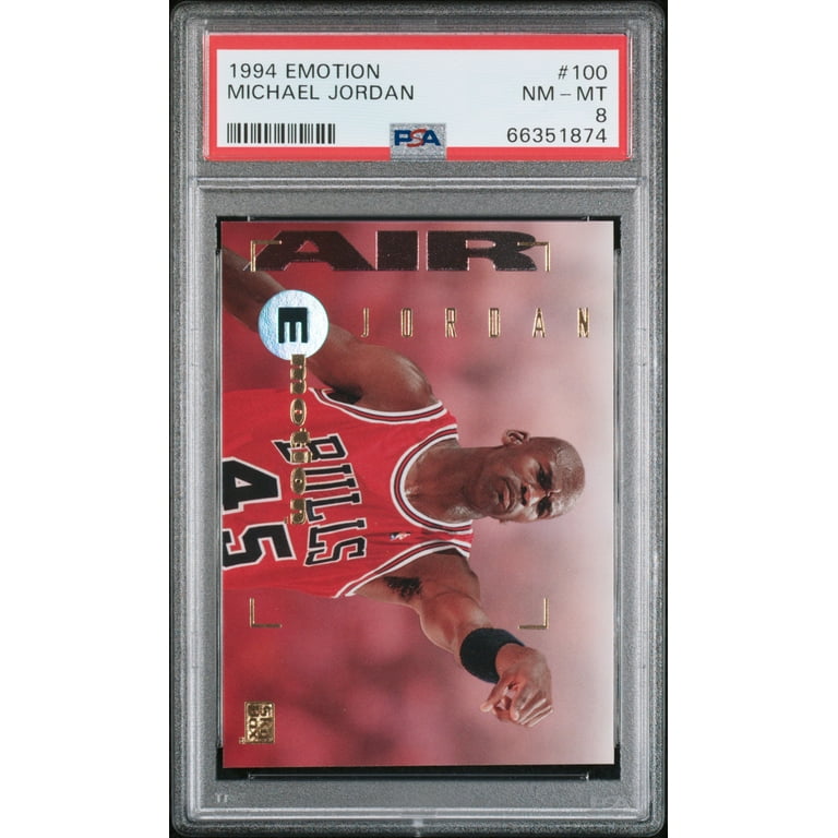 Michael Jordan 1994 Emotion Basketball Card #100 Graded PSA
