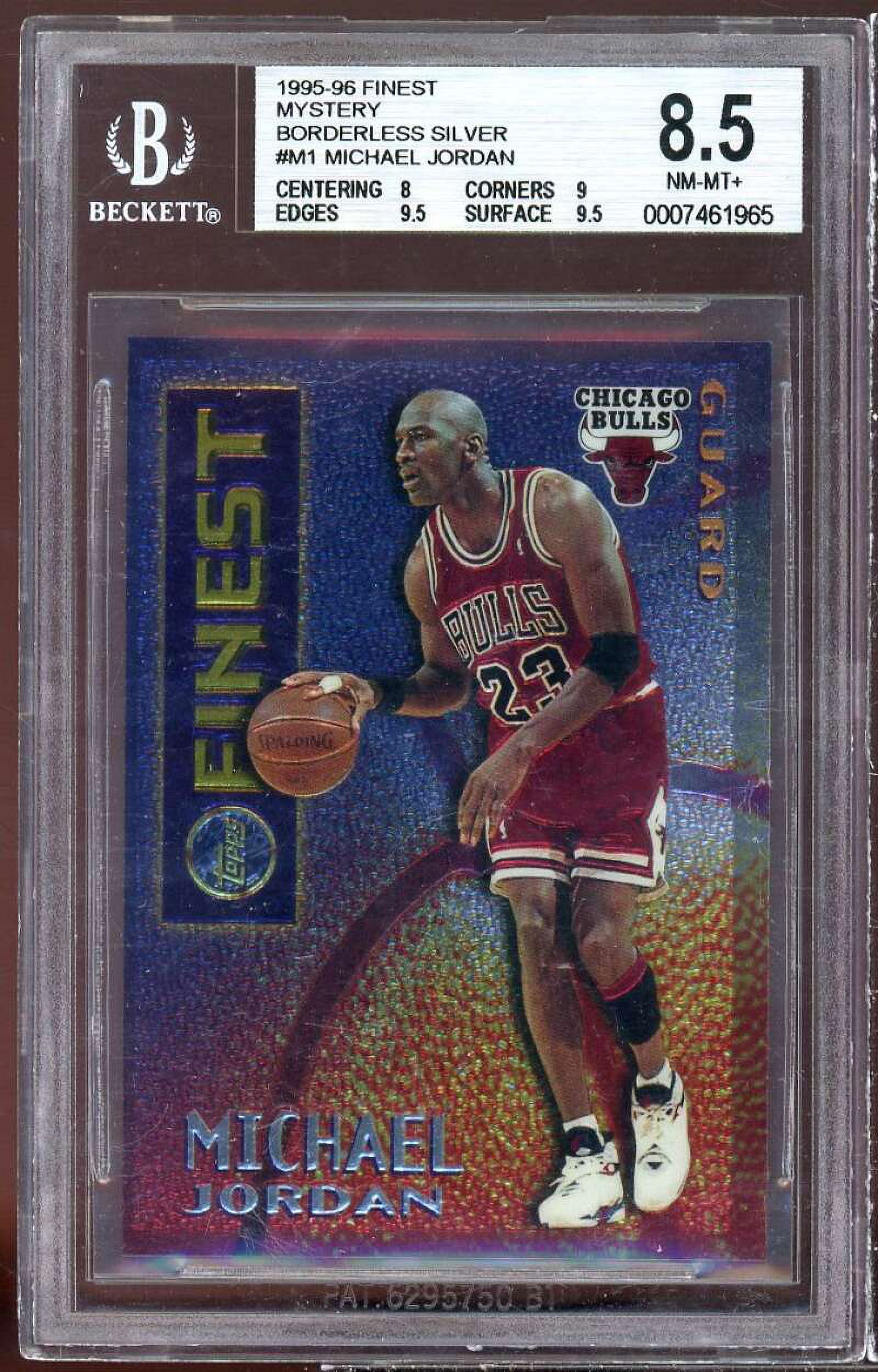 Michael Jordan 1995-96 Finest Mystery Bordered Silver #m1 BGS 8.5 