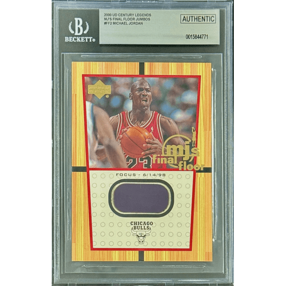 Michael Jordan 2000 UD MJ's Final Floor Card #FF2 Beckett Authentic 15844771