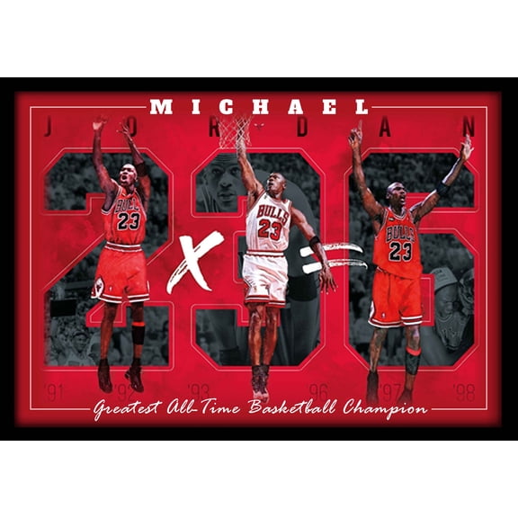 Michael Jordan 6-Time NBA Champion Chicago Bulls Framed Memorabilia