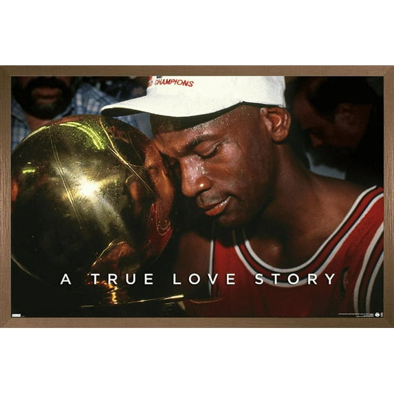 Michael Jordan - A True Love Story Wall Poster, 14.725" x 22.375" Framed
