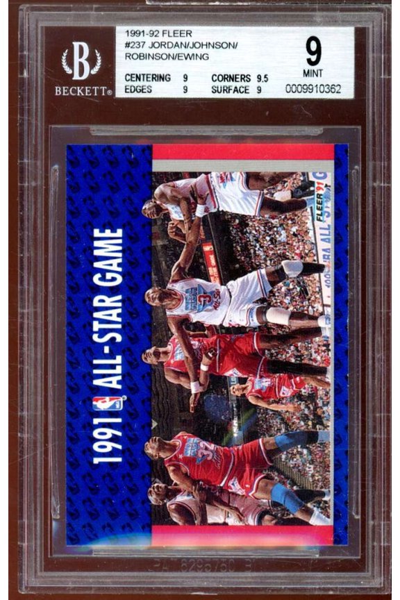Michael Jordan All-Star Game Card 1991-92 Fleer #237 BGS 9 (9 9.5 9 9)