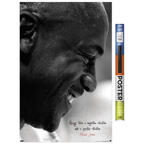 Michael Jordan - Always Positive Wall Poster, 22.375" x 34"