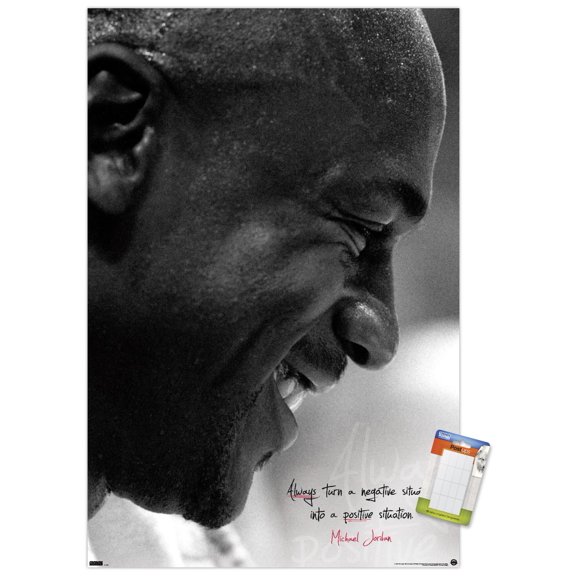 Michael Jordan - Always Positive Wall Poster, 22.375" x 34"