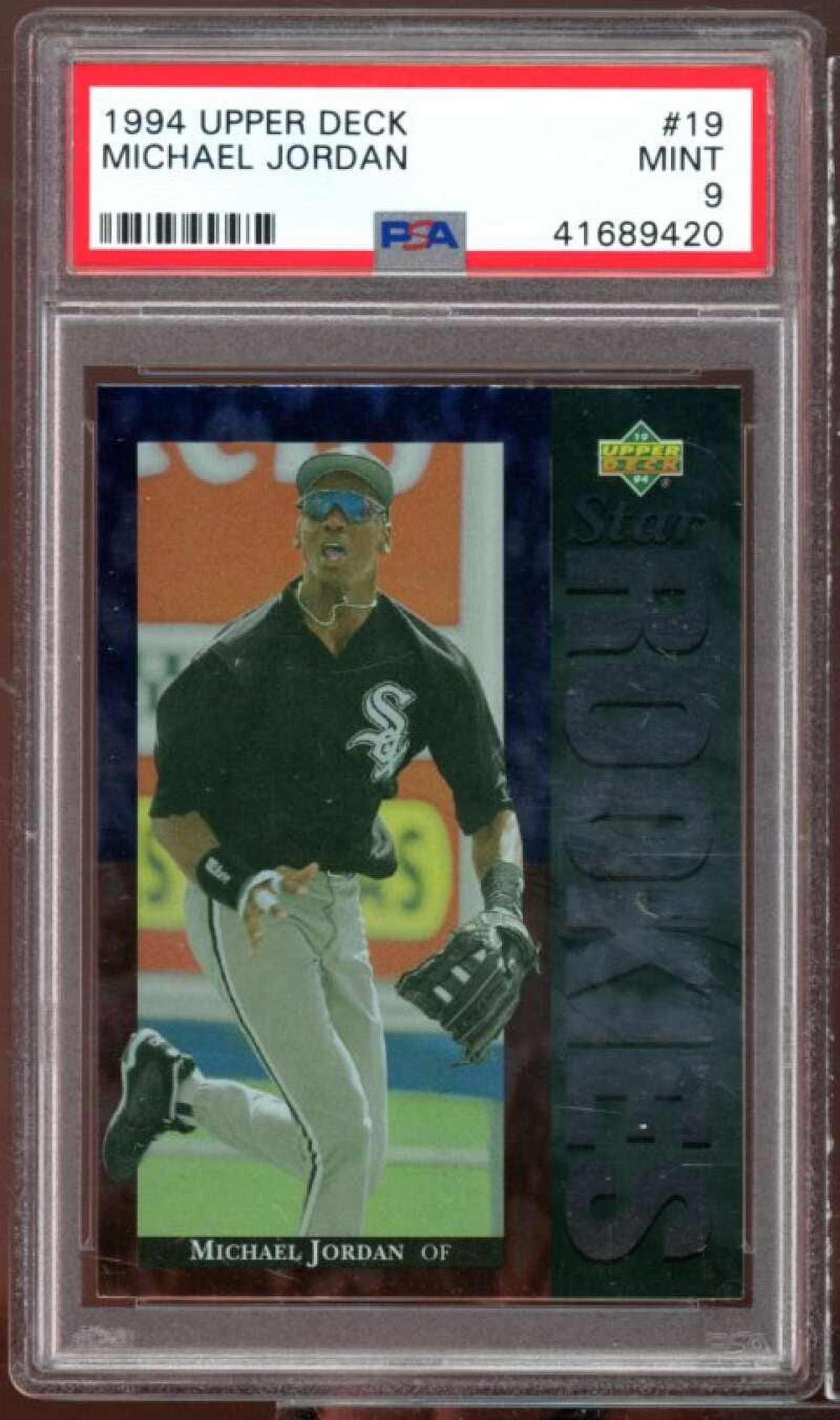 upper deck michael jordan baseball rookie card