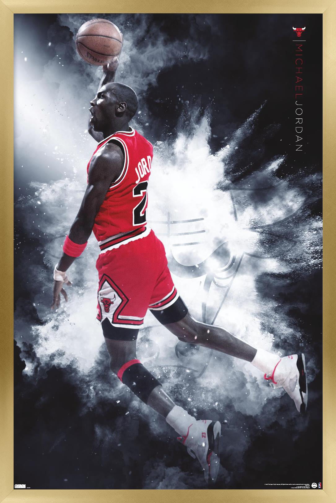 Michael Jordan - Black and White Wall Poster, 22.375 inch x 34 inch, POD21924EC