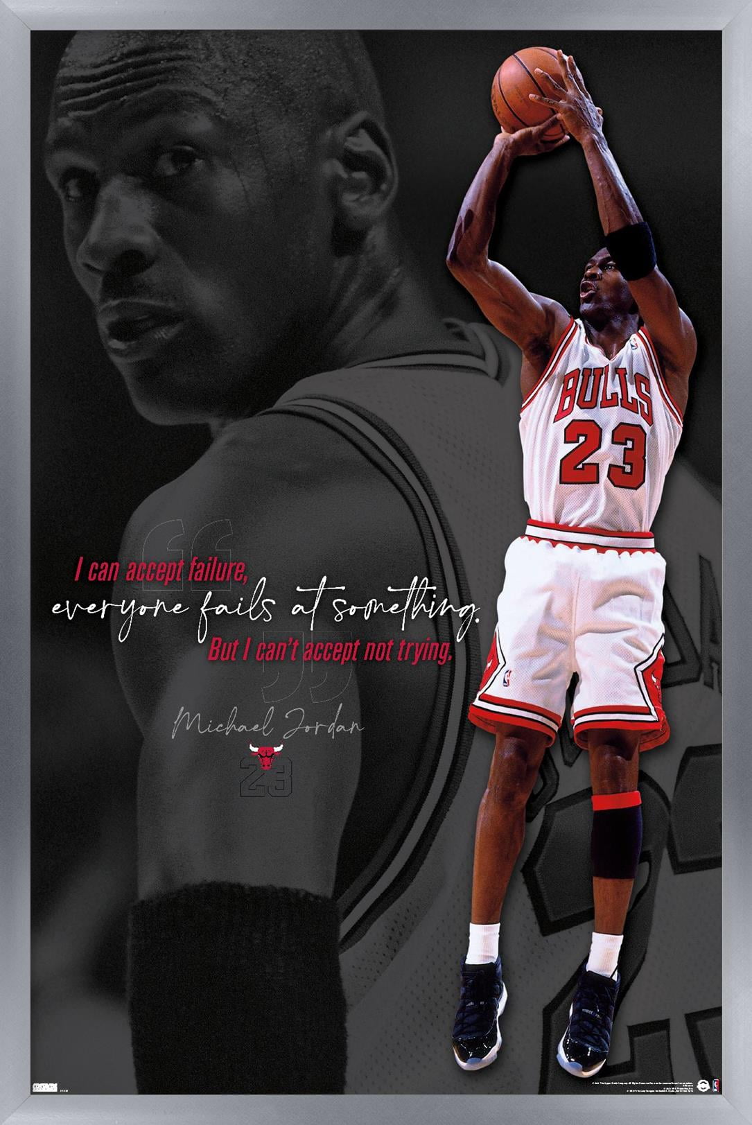 Michael Jordan - Can't Accept Not Trying Wall Poster, 22.375