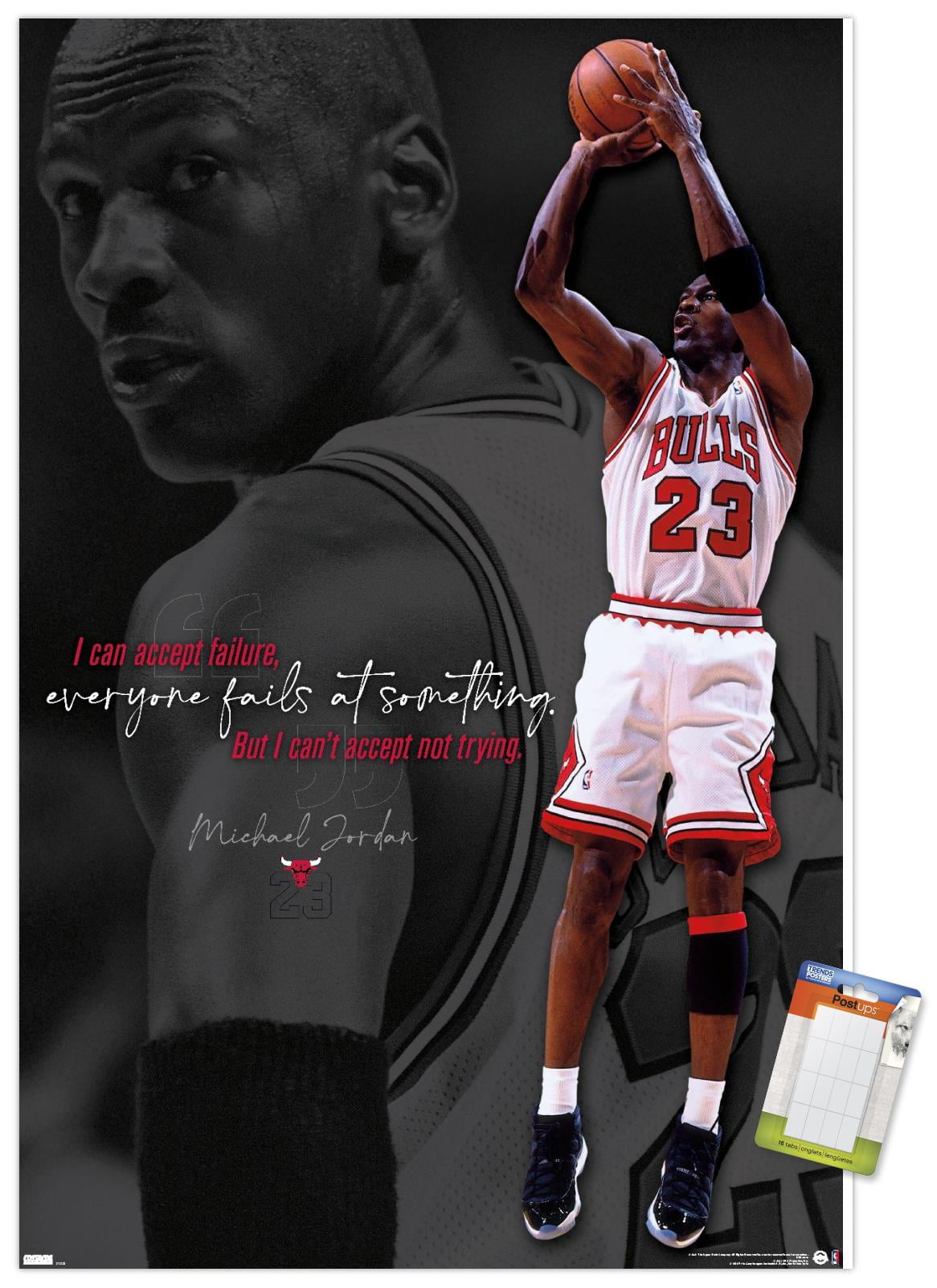 Michael Jordan - Can't Accept Not Trying Wall Poster, 22.375