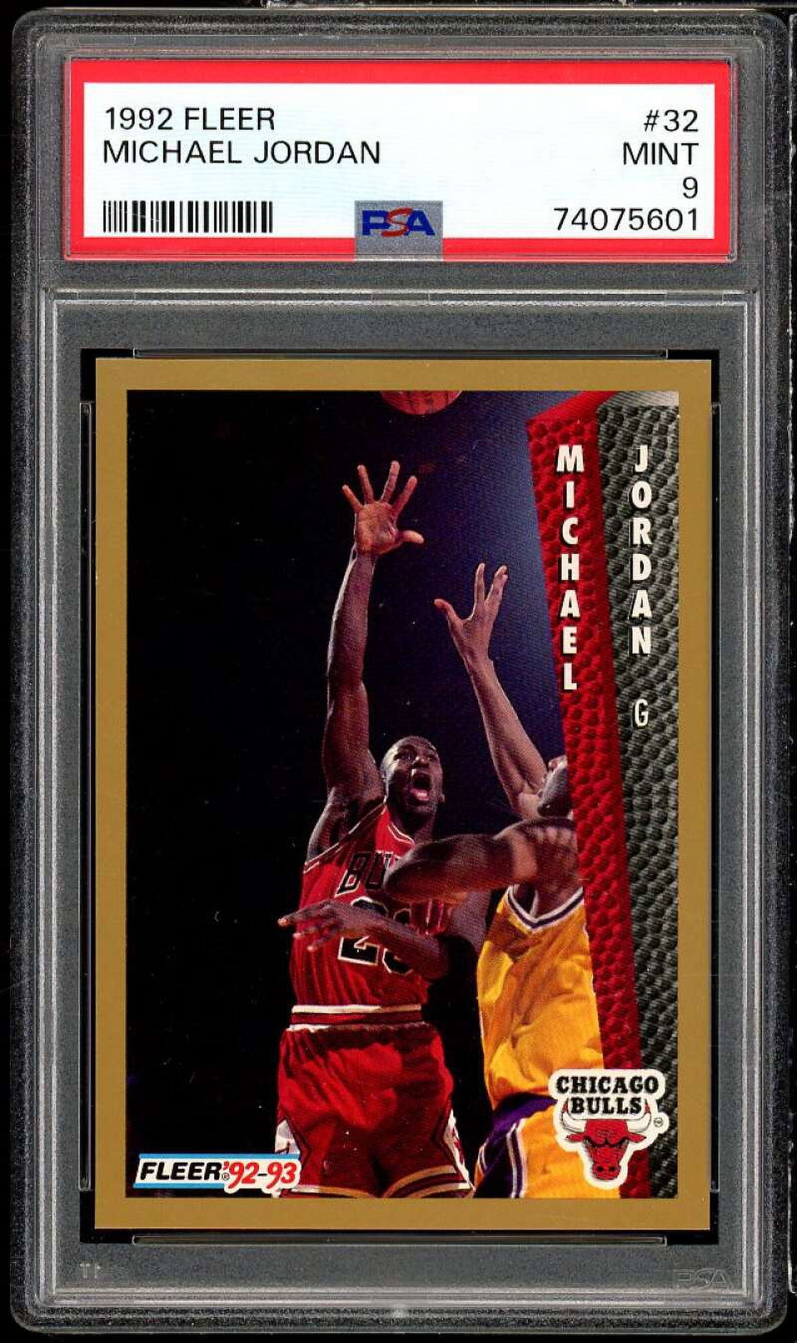 Michael Jordan Card 1992-93 Fleer #32 PSA 9 - Walmart.com