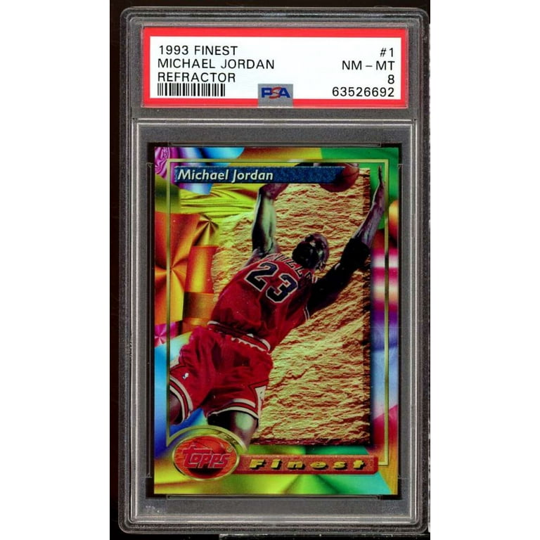 Michael Jordan Card 1993-94 Finest Refractor #1 PSA 8 - Walmart.com