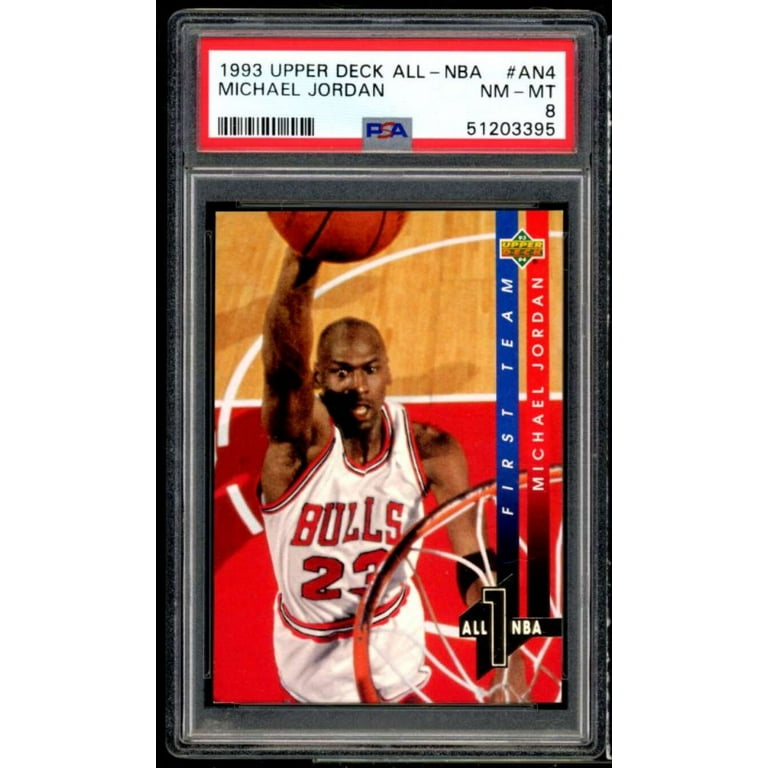 Michael Jordan Card 1993-94 Upper Deck All-NBA #an4 PSA 8