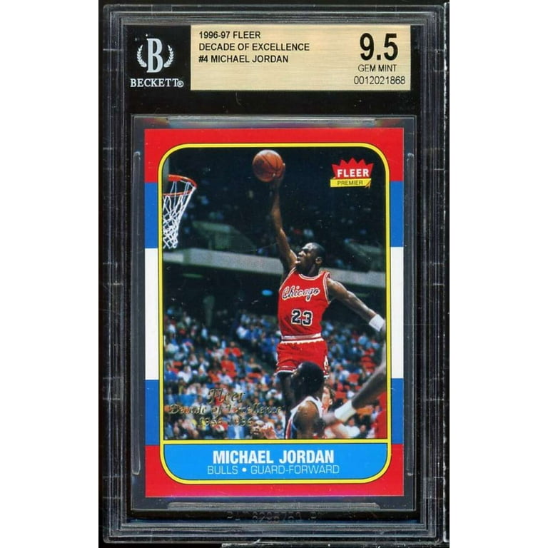 Michael Jordan Card 1996-97 Fleer Decade Of Excellence #4 BGS 9.5 