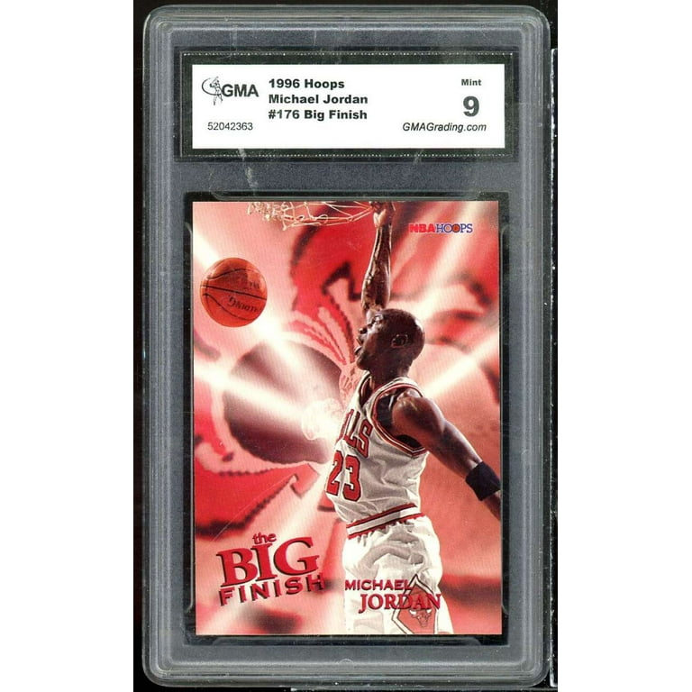 Michael Jordan Card 1996-97 Hoops Big Finish #176 GMA 9 MINT