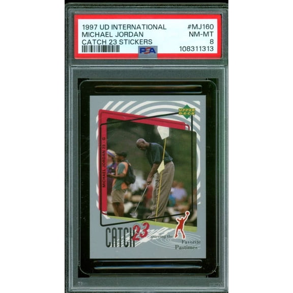 Michael Jordan Card 1997-98 UD International #MJ160 PSA 8