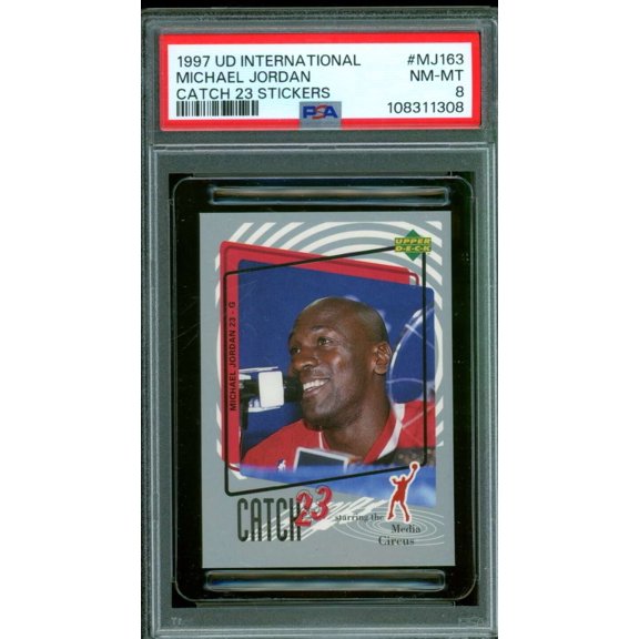 Michael Jordan Card 1997-98 UD International #MJ163 PSA 8
