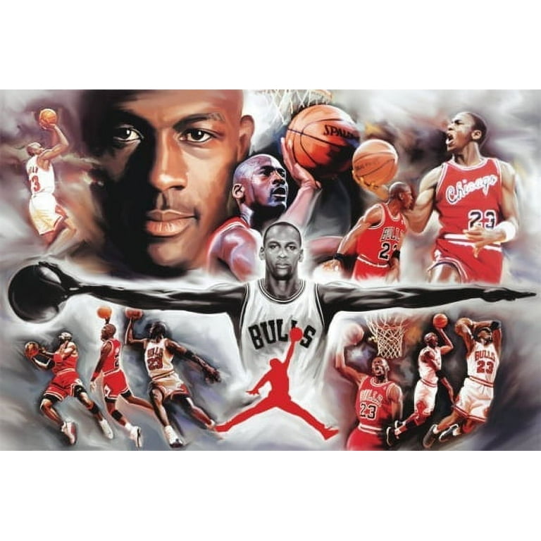 Michael Jordan Collage Laminated Poster 36 x 24