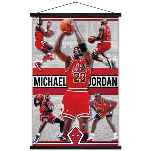 Michael Jordan - Collage Wall Poster with Magnetic Frame