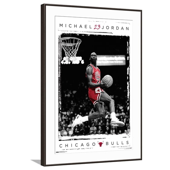 Michael Jordan - Dunk Canvas Wall Poster, 22.375" x 34"
