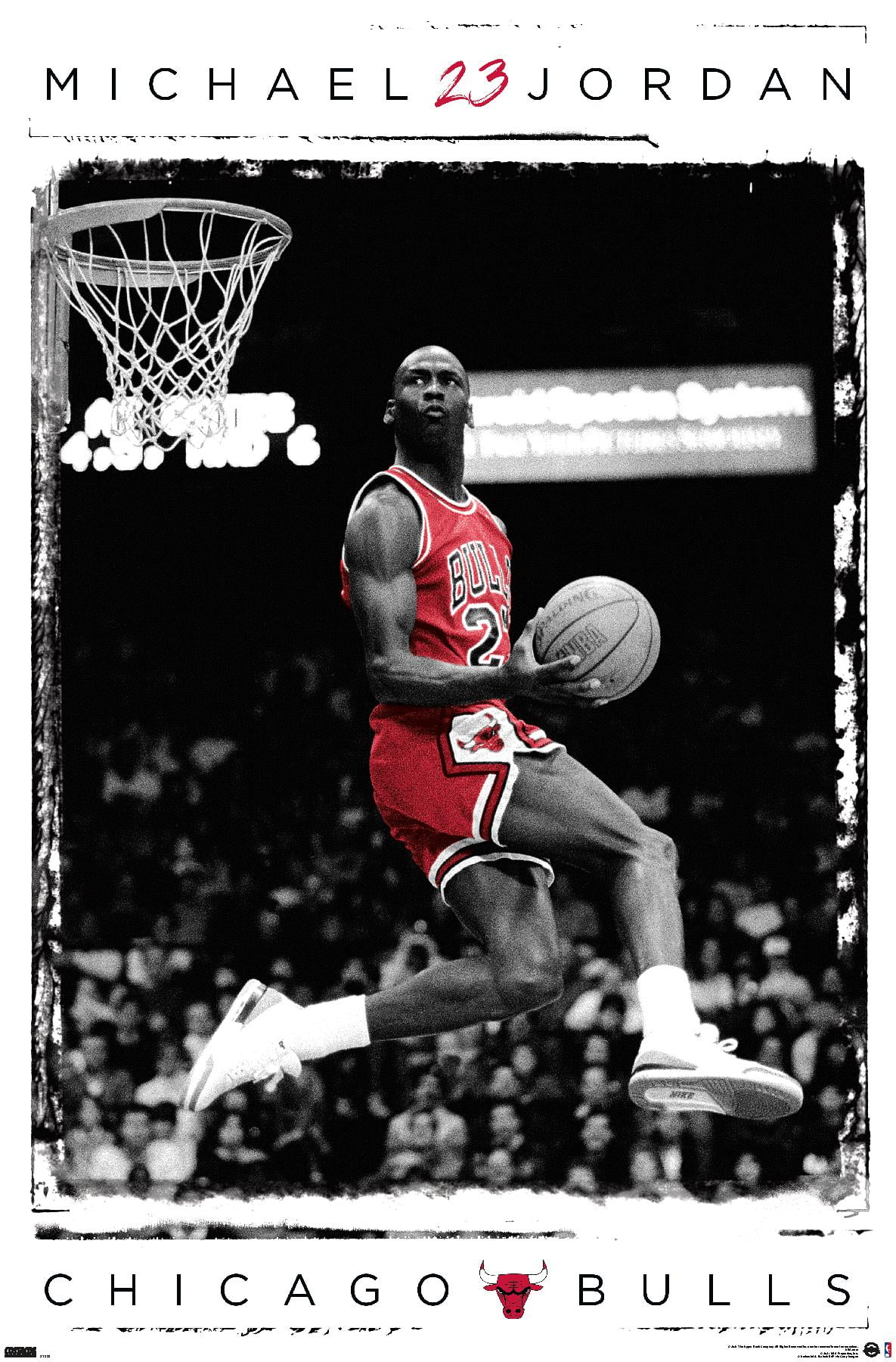 Michael Jordan Famous Foul Line Dunk Sports Poster Print 24 x 36 inches. 