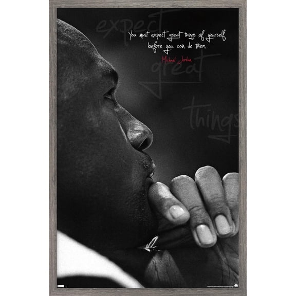 Michael Jordan - Expect Great Things Wall Poster, 22.375" x 34" Framed