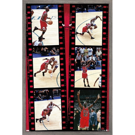 Michael Jordan - Final Sequence Wall Poster, 14.725" x 22.375" Framed