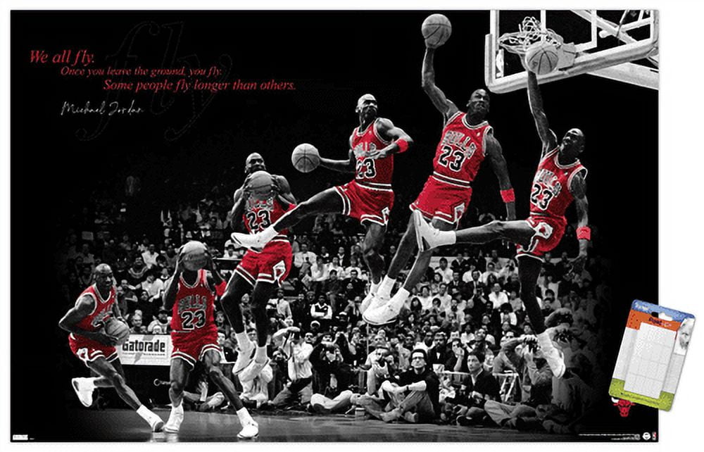 Michael Jordan - Black and White Wall Poster, 22.375 inch x 34 inch, EBPOD21924PMEC