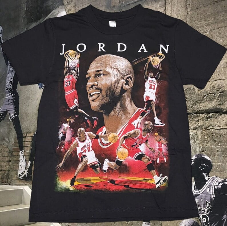 Michael Jordan Mash Up Chicago Red Graphic T Shirt Celebrate the Legacy of His Airness Walmart