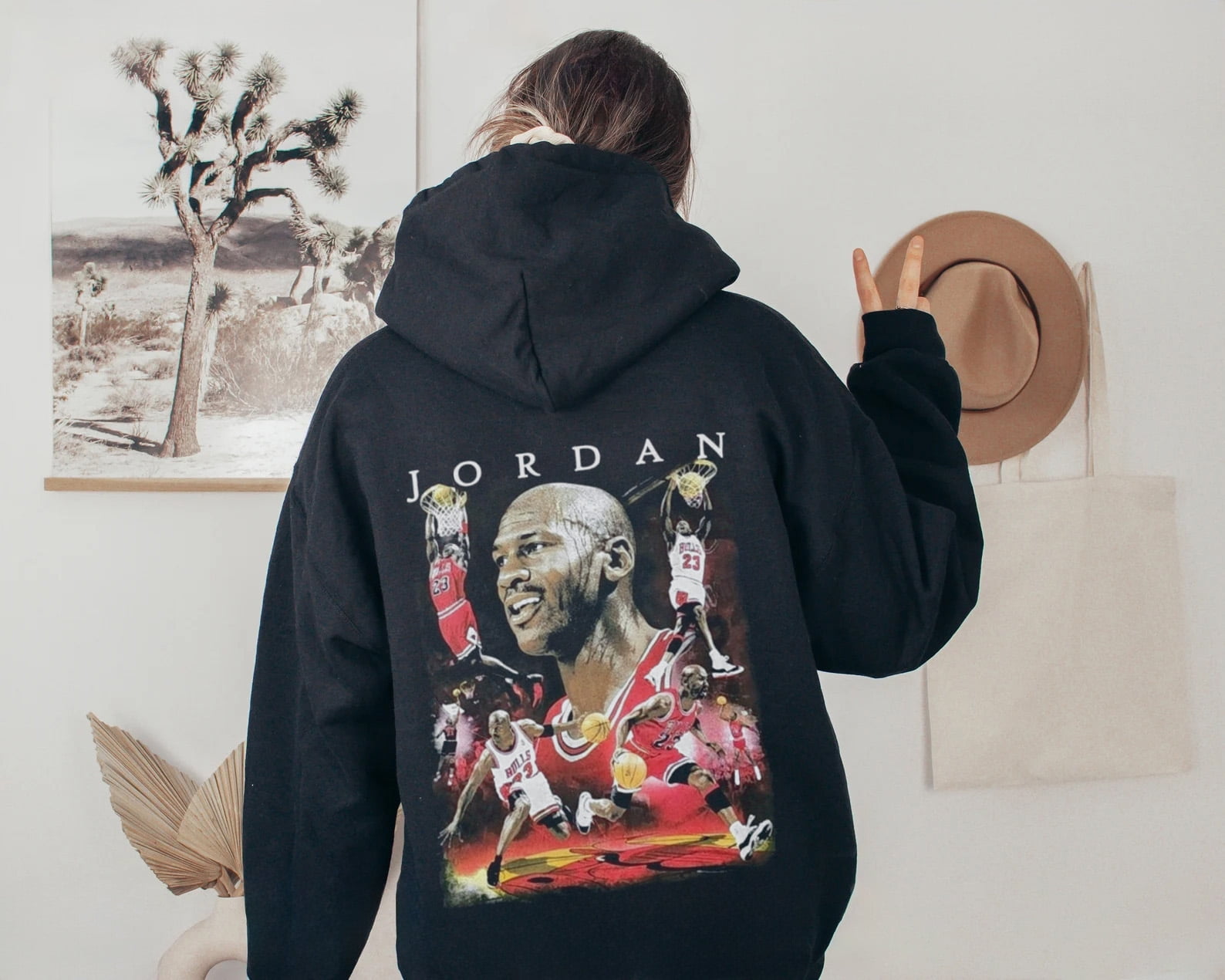 Michael Jordan Mash Up Chicago Red Graphic T shirt S xxl hoodie nice design. Walmart