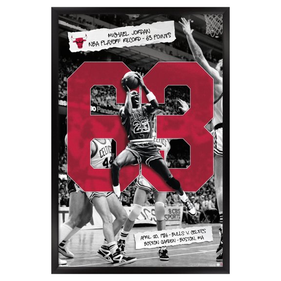 Michael Jordan Chicago Bulls 23" x 34" Framed Player Poster