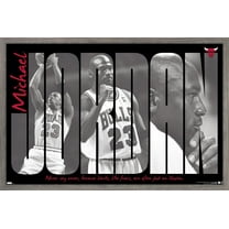 Michael Jordan - Never Say Never Wall Poster, 14.725" x 22.375" Framed