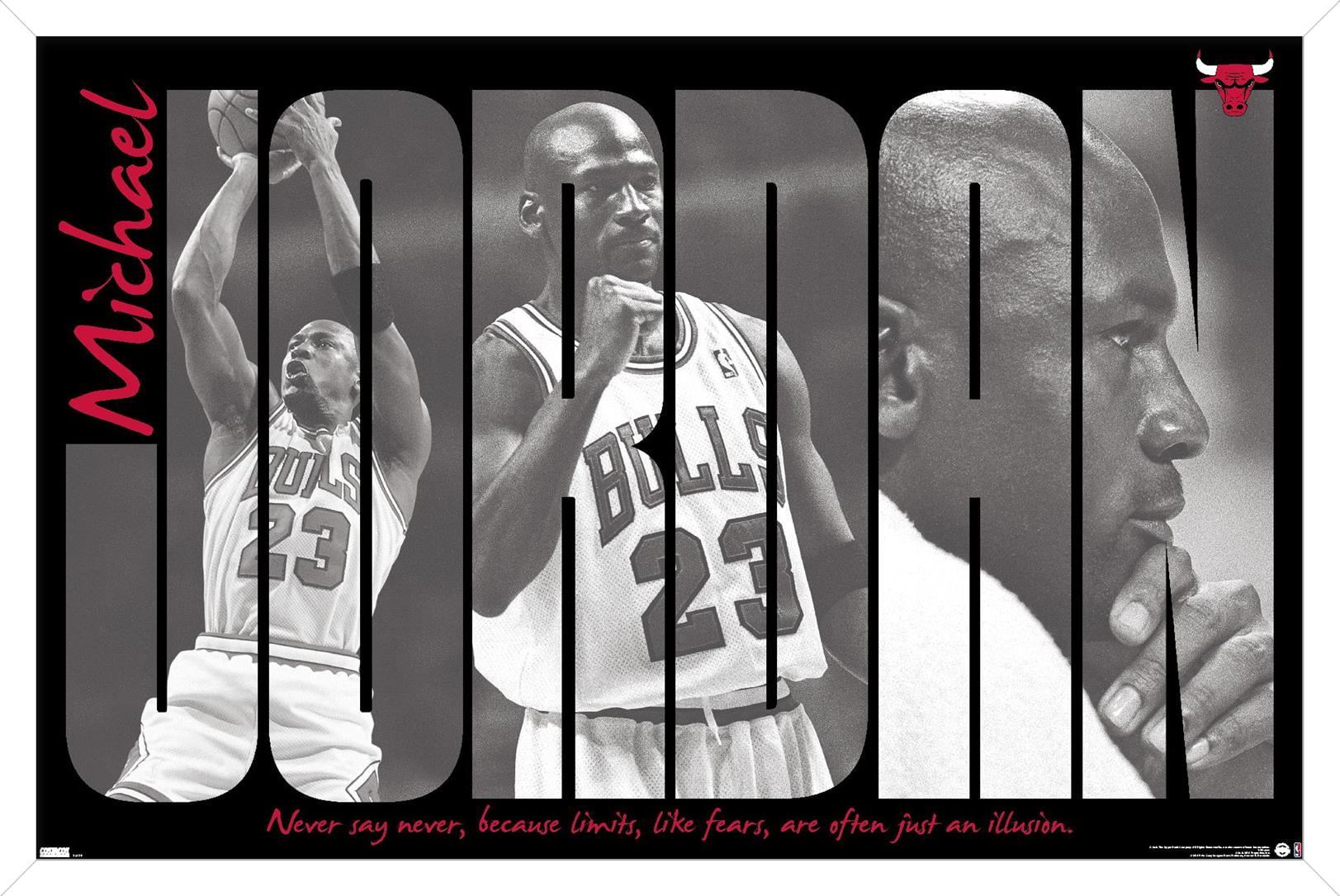 Michael Jordan - Never Say Never Wall Poster, 22.375" x 34" Framed