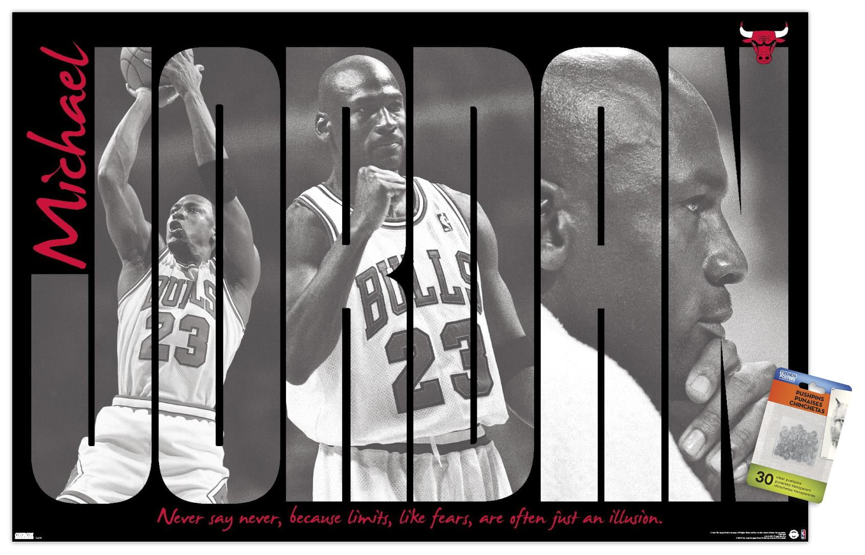 Michael Jordan - Jersey Wall Poster, 22.375 x 34 