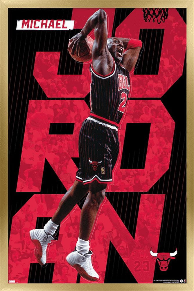 Michael Jordan - Pinstripes Wall Poster, 14.725" x 22.375", Framed