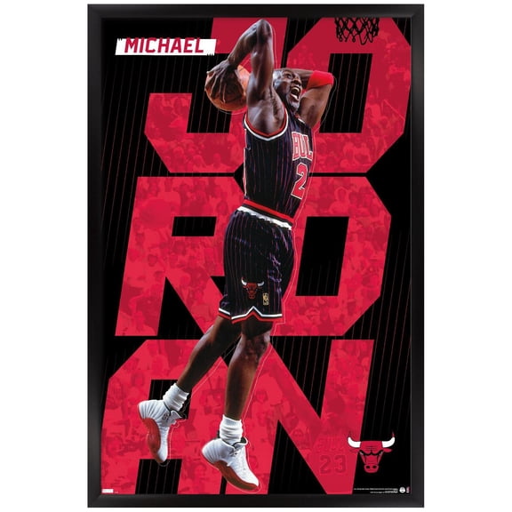 Michael Jordan - Pinstripes Wall Poster, 22.375" x 34", Framed