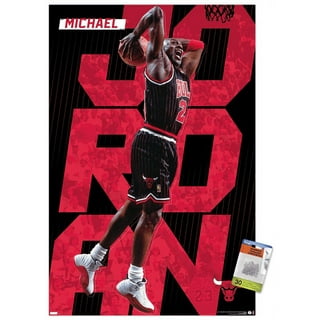 Michael Jordan Dunk Contest Neon Effect Canvas Print Poster – Aesthetic  Wall Decor