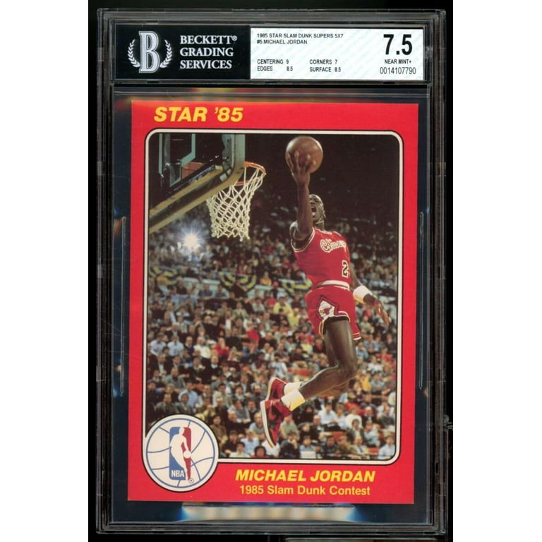 Michael Jordan Rookie 1985 Star Slam Dunk Super 5x7 #5 BGS (9
