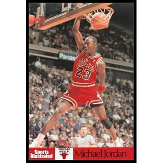 Michael Jordan Free Throw Line Dunk Poster Oil Painting Wall Picture for  Living Room Canvas Art Print Home Decor Fan Gift (40x60 cm(unframed))