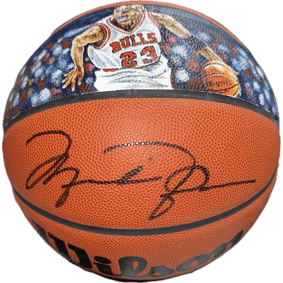Michael Jordan Signed Hand Painted Wilson Basketball Beckett Upper Deck GOAT