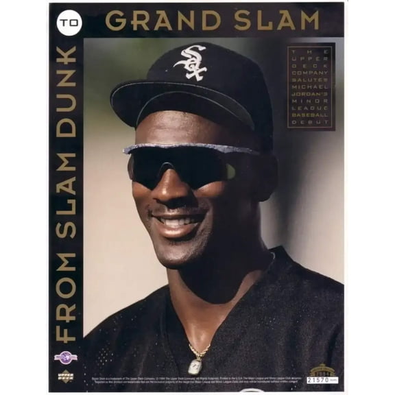 Michael Jordan Slam Dunk to Grand Slam 1994 Upper Deck card sheet White Sox