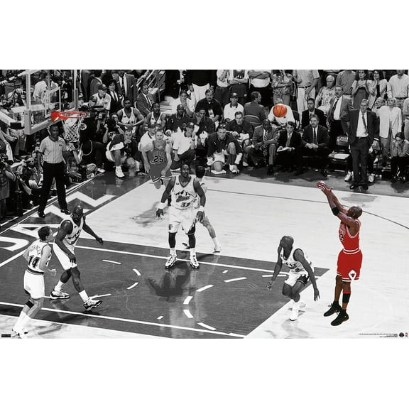 Michael Jordan - The Shot Horizontal Wall Poster, 22.375" x 34"