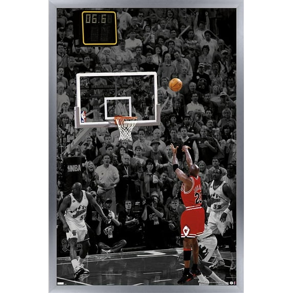 Michael Jordan - The Shot Wall Poster, 14.725" x 22.375" Framed