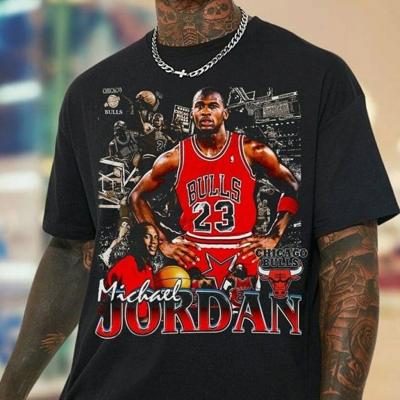 Michael Jordan Vintage Graphic Shirt, Jordan Vintage Basketball Shirt, Jordan Poster Shirt, Jordan 3 Peat Tee, Gift For Bulls Fan Unisex Tee SizeS