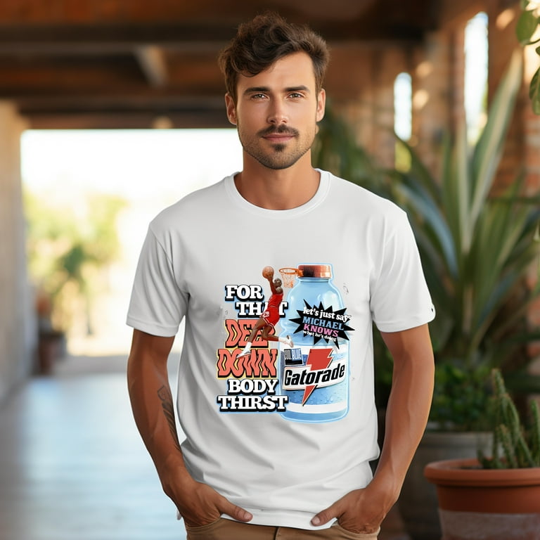 Michael Jordan Vintage T Shirt Gatorade Nba Basketball Gift Unisex T Shirt Vintage Tees Bootleg Walmart
