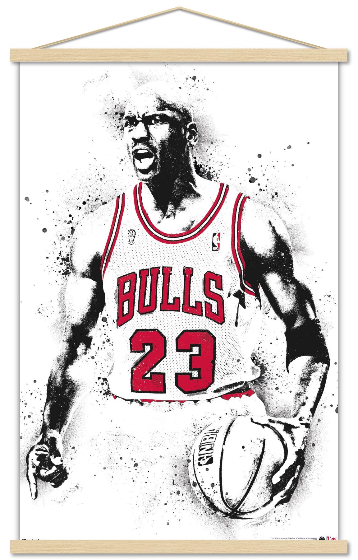 Michael Jordan - Watercolor Wall Poster, 22.375