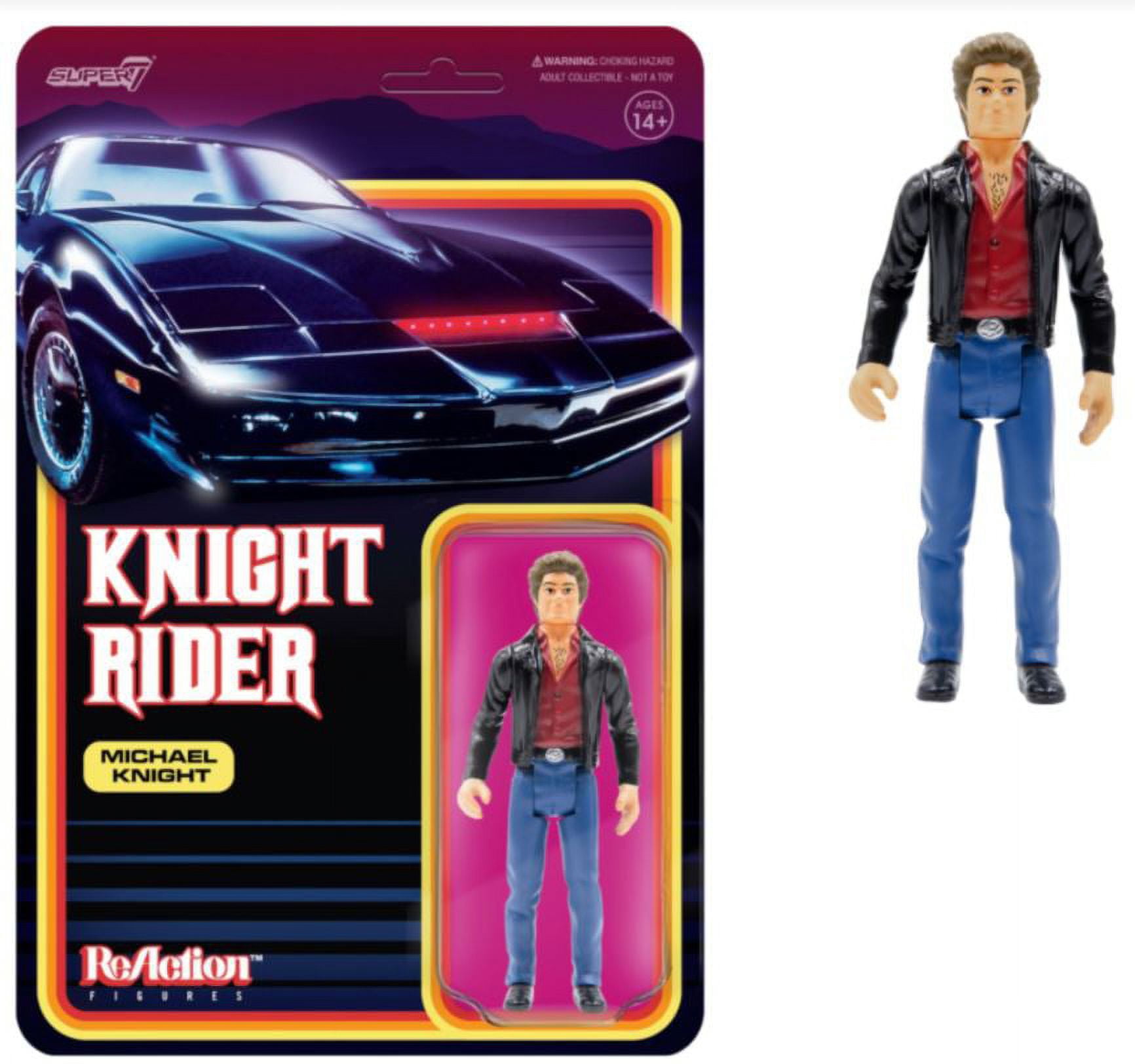Michael Knight Knight Rider Super7 ReAction Figure Walmart