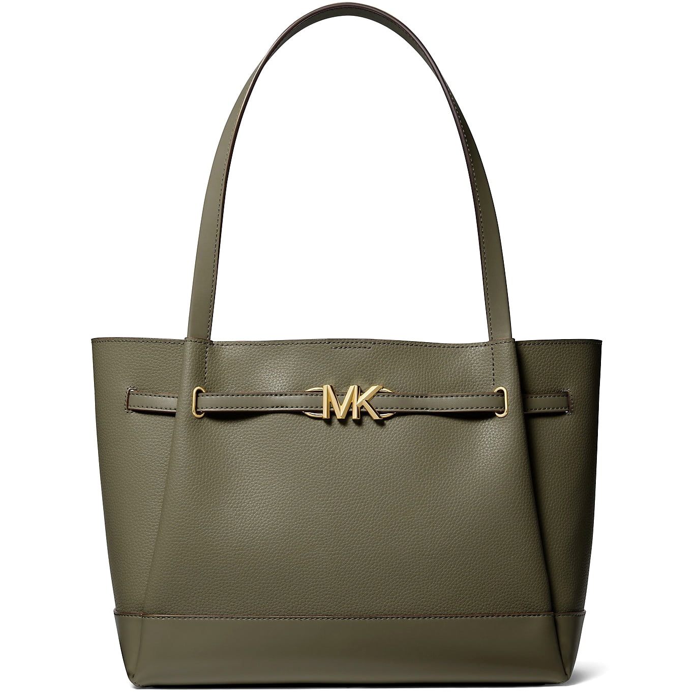 Michael Korn Women's Leather Belted Tote Handbag, Olive - Walmart.com