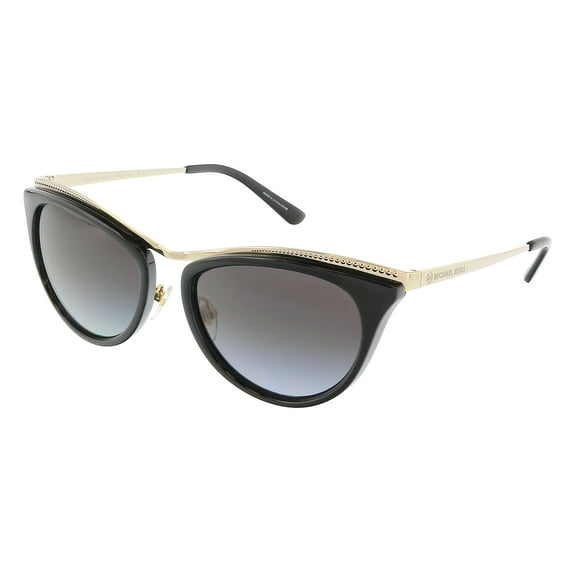 Michael Kors 0MK1065 10148G54 Azur Cat Eye Full Rim Light Gold/Black Sunglasses for Womens