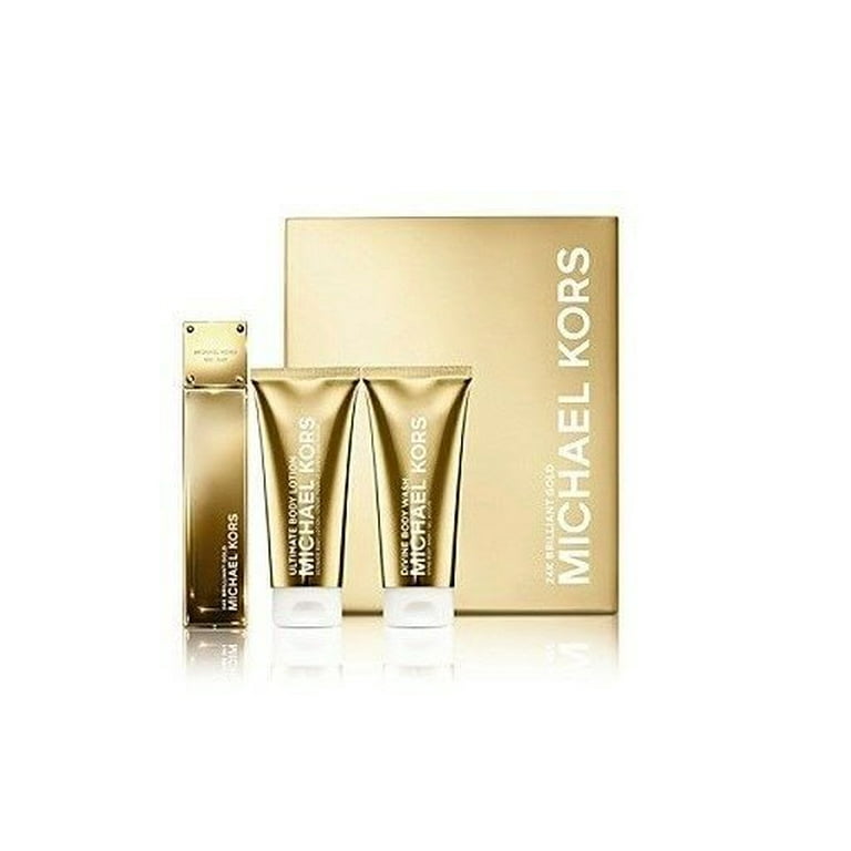 Michael Kors 24k Brilliant Gold 3.4 oz EDP womens 3 piece