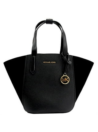 NWT Michael Kors Suri Vegan Leather Top Handle Bucket Bag Black&gold  Crossbody